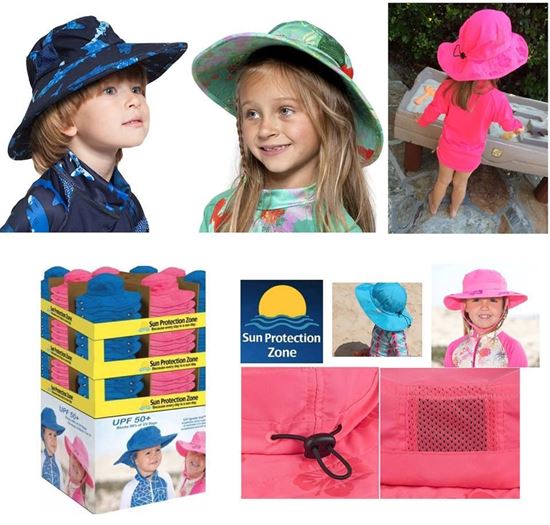 圖片 現貨 : 美國Sun Protection Zone防曬兒童太陽帽 (顏色隨機)