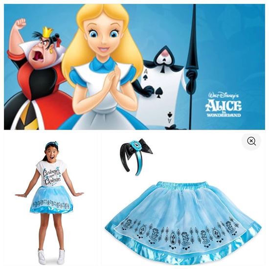 圖片 Disney 愛麗絲頭箍+半截裙套裝 11-12T