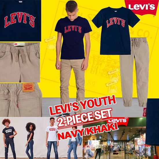 圖片 *貨品已截單* A P4U 5底: Levi's 中童經典套裝（衫+褲）