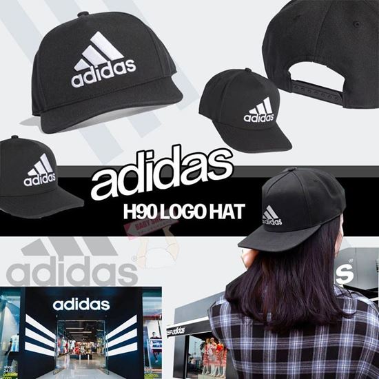 圖片 Adidas 中童CAP帽 (黑色白LOGO)