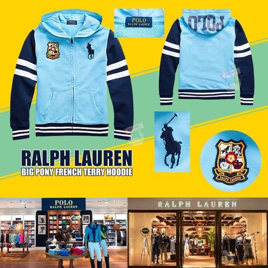 圖片 Ralph Lauren Polo 中童拼色綿外套 (藍色)