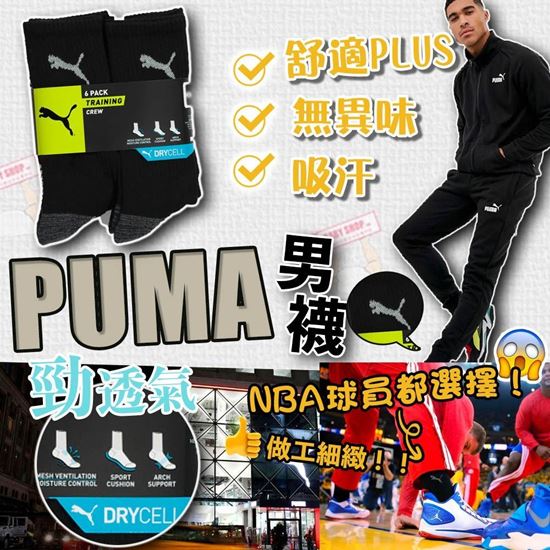 圖片 **貨品已截單**A P4U 4底: Puma 1套6對男裝運動長襪