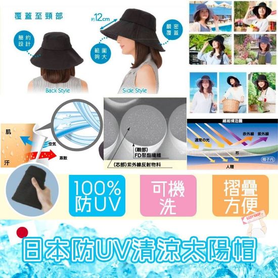 圖片 日本防UV帽 黑色