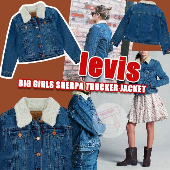 圖片 *貨品已截單*A P4U 4初：Levi's SHERPA TRUCKER JACKET 女童牛仔外套