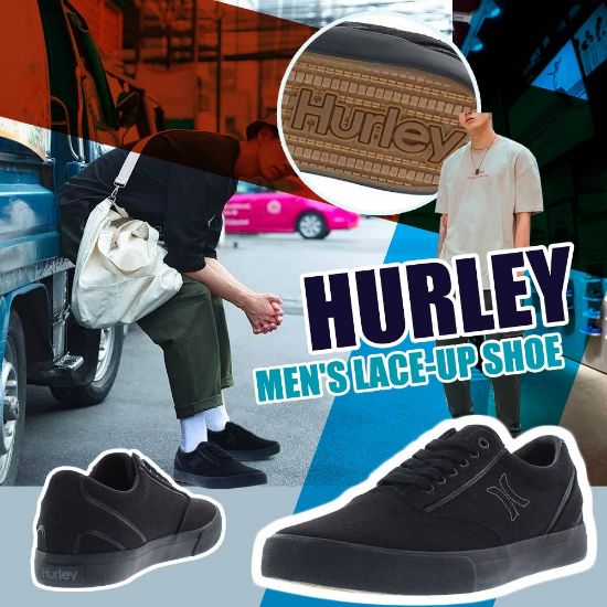 圖片 *貨品已截單*A P4U 4中: Hurley全黑帆布男裝鞋 