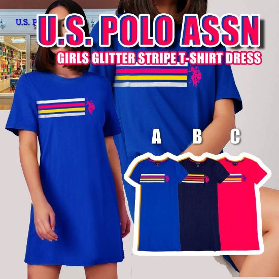 Picture of *貨品已截單*A P4U 8頭:U.S. Polo Assn Glitter Stripe 女童長裙
